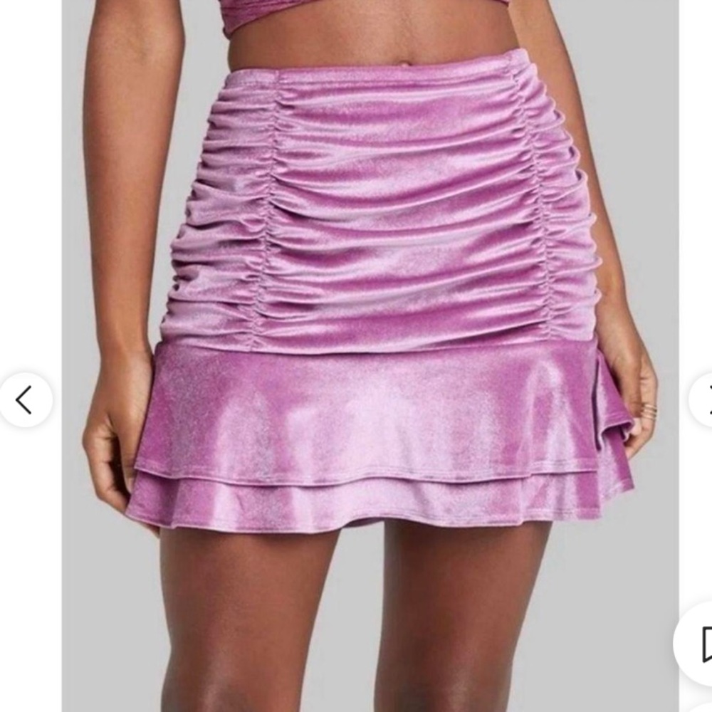 Wild Fable Women's Purple Ruched Mini Skirt Size Small